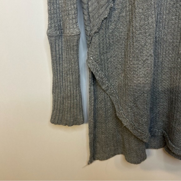 Free People Ventura Thermal Scoop Neck Long Sleeve Top in Gray, Size Small - Picture 6 of 9